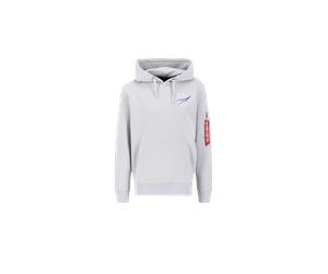 Alpha Industries Dark Side Hoodie for Men Size 2XL - pastel grey