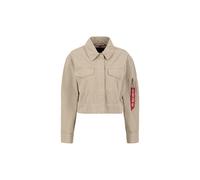 Alpha Industries Deck Cropped Bomber Jacket Women Jackets for Women Size L - vintage sand