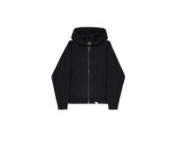 Alpha Industries Distressed Knit Hooded Jacket Knitwear for Men Size 2XL - black