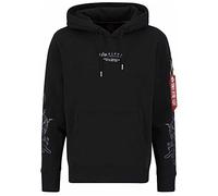 Alpha Industries Dragon EMB Hoody Hooded Sweat for Men Black/Black