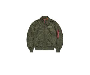 Alpha Industries Flying Tigers CWU Light Bomber Jacket Bomber Jackets for Men Size L - dark olive