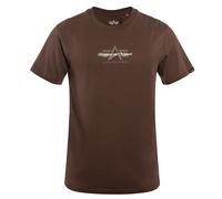 Alpha Industries Foam Middle Logo T-Shirt - Powder Brown