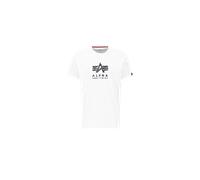 Alpha Industries Grunge Logo T-Shirt for Men Size 3XL - white