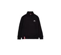 Alpha Industries Half Zip Small Logo Sweatshirt for Men Size 3XL - black