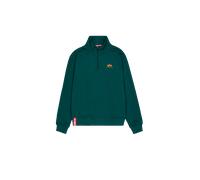 Alpha Industries Half Zip Small Logo Sweatshirt for Men Size S - Force Green