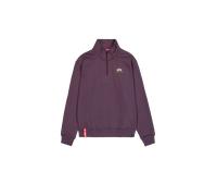 Alpha Industries Half Zip Small Logo Sweatshirt for Men Size S - Plum