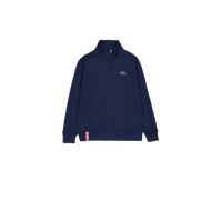 Alpha Industries Half Zip Small Logo Sweatshirt for Men Size XL - ultra navy