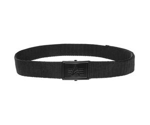 Alpha Industries Heavy Duty Belt Logo - Black/Black