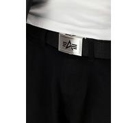 Alpha Industries Unisex Heavy Duty Logo Belt, Black, One Size