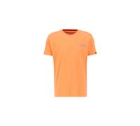 Alpha Industries Holographic Small Logo T-Shirt for Men Size S - tangerine
