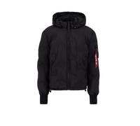 Alpha Industries Hooded Logo Puffer Winter Jacket Jackets for Men Size XL - black