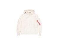 Alpha Industries Hooded Logo Puffer Women Winter Jackets for Women Size M - jet stream white