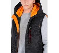 Alpha Industries Hooded MA-1 Vest for Men Black