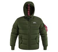 Alpha Industries Hooded Puffer FD Jacket - Dark Green