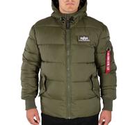 Alpha Industries Hooded Puffer Fd Jacket Green M Men