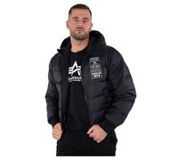 Alpha Industries Hooded Puffer Fd Reversible Jacket Black M Men
