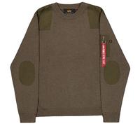 Alpha Industries Knitted Utility Sweater Knitwear for Men Size L - mud olive