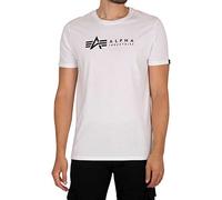 Alpha Industries Mens Label T 2 Pack in White - Size Medium