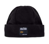 Alpha Industries Label Fleece Minimalist Unisex Beanie Black