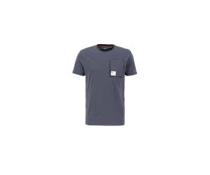 Alpha Industries Label Pocket T-Shirt for Men Size 2XL - greyblack