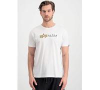 Alpha Industries Label Short Sleeve T-shirt White 3XL Men