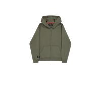 Alpha Industries Label Zip Back Print Hoodie for Men Size 3XL - dark olive