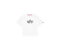 Alpha Industries Logo Edge T-Shirt for Men Size S - white