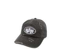 Alpha Industries logo-embroidered distressed hat - Grey One Size