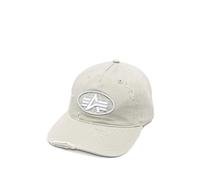 Alpha Industries logo-patch distressed hat - Neutrals One Size