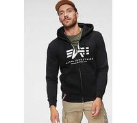 Alpha Industries Logo Print Hooded Sweat Jacket Black