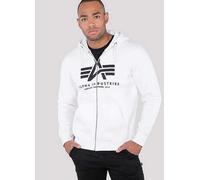 Alpha Industries Logo Print Hooded Sweat Jacket White