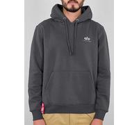 Alpha Industries Logo Print Hoodie Dark Grey
