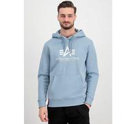 Alpha Industries Basic Hoody Hooded Sweat for Men Greyblue