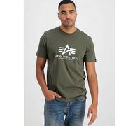 Alpha Industries Logo Print Short Sleeve T-Shirt Dark Olive