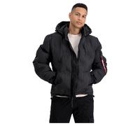 Alpha Industries Logo Puffer Bomber Jacket Black 3XL Men