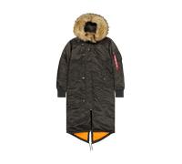 Alpha Industries Long Fishtail Field Jacket Women Winter Jackets for Women Size S - black olive