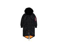 Alpha Industries Long Fishtail Field Jacket Women Winter Jackets for Women Size XS - black