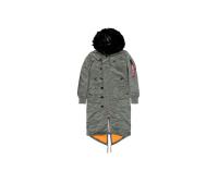 Alpha Industries Long Fishtail Field Jacket Women Winter Jackets for Women vintage green