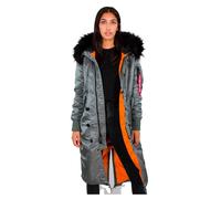 Alpha Industries Long Fishtail Jacket Green XS Woman