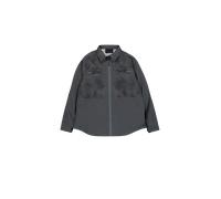 Alpha Industries Longsleeve Laser Cut Shirt Overshirts for Men Size 2XL - charcoal