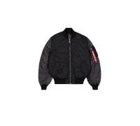 Alpha Industries MA-1 Camo Back Embroidery Bomber Jacket - Black