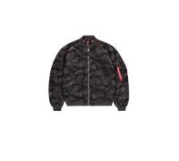 Alpha Industries MA-1 CS Camo Bomber Jacket for Men Size 2XL - black camo