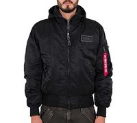 Alpha Industries Men's MA-1 D-Tec Bomber Jacket, Black/Black, X-Small