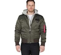 Alpha Industries MA-1 D-Tec Hood Bomber Jacket for Men Size XS - rep.grey