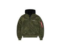 Alpha Industries MA-1 D-Tec Hood Bomber Jacket for Men Size 3XL - darkgreen/black