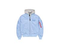 Alpha Industries MA-1 D-Tec Hood Bomber Jacket for Men Size 3XL - light blue