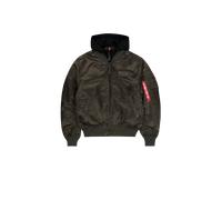 Alpha Industries MA-1 D-Tec Hood Bomber Jacket for Men Size M - black olive