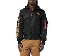 Alpha Industries MA-1 D-Tec SE Bomber Jacket for Men Black/Orange