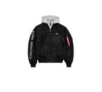 Alpha Industries MA-1 D-Tec Sleeve Embroidery Bomber Jacket for Men black/grey