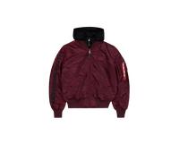 Alpha Industries MA-1 D-Tec Sleeve Embroidery Bomber Jacket for Men Size M - dark cherry